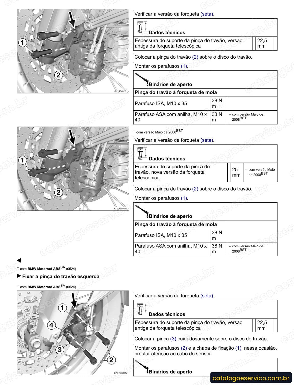 Página do Manual de Serviço BMW K 1600 GT 2011 com procedimento ilustrado (3)