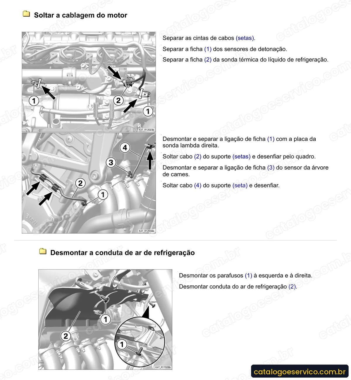 Página do Manual de Serviço BMW K 1600 GTL 2011 com procedimento ilustrado (3)
