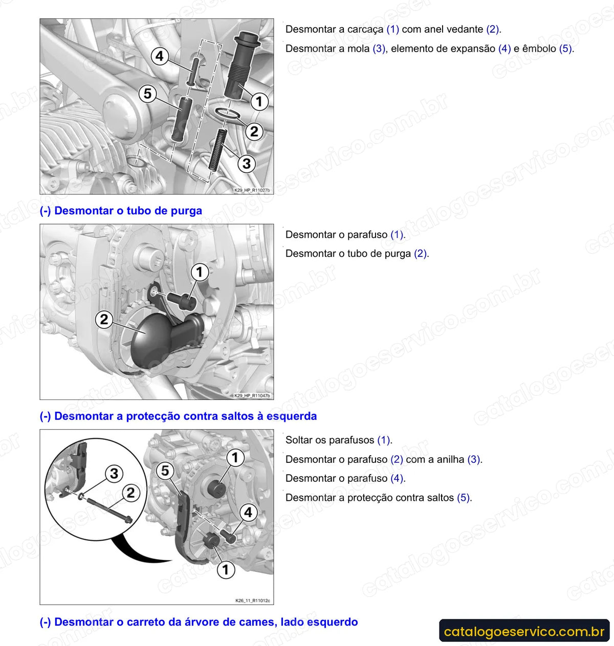 Página do Manual de Serviço BMW R 1200 GS 2004 a 2016 com procedimento ilustrado (3)