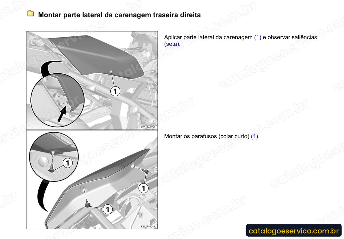 Página do Manual de Serviço BMW R 1200 RS 2015 com procedimento ilustrado (4)