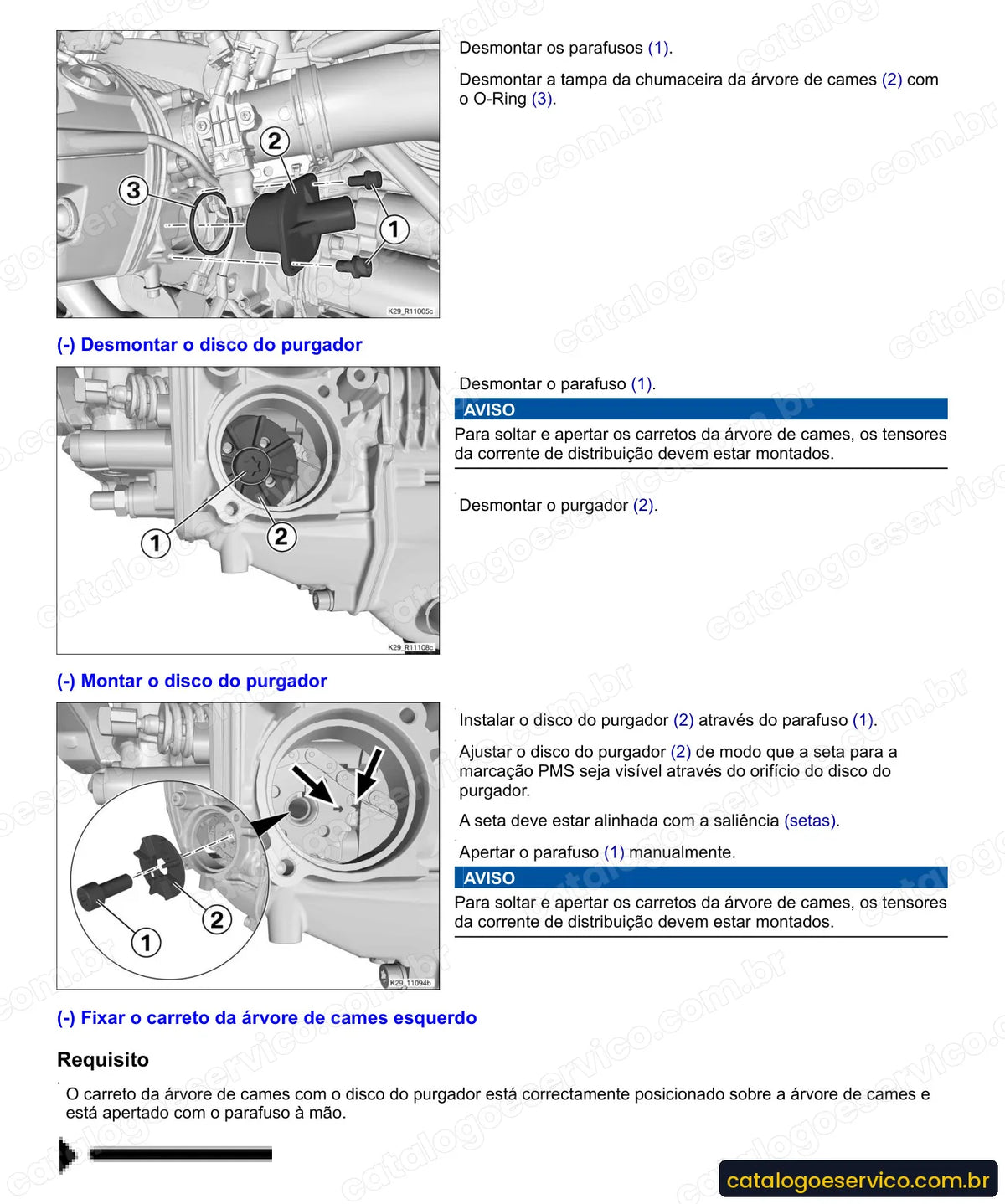 Página do Manual de Serviço BMW R 900 RT 2006 a 2010 com procedimento ilustrado (1)