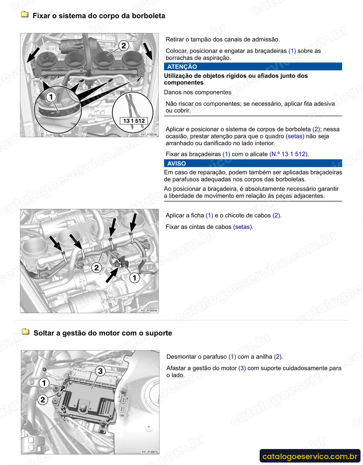 Página do Manual de Serviço BMW S 1000 R 2014 a 2016 com procedimento ilustrado (4)