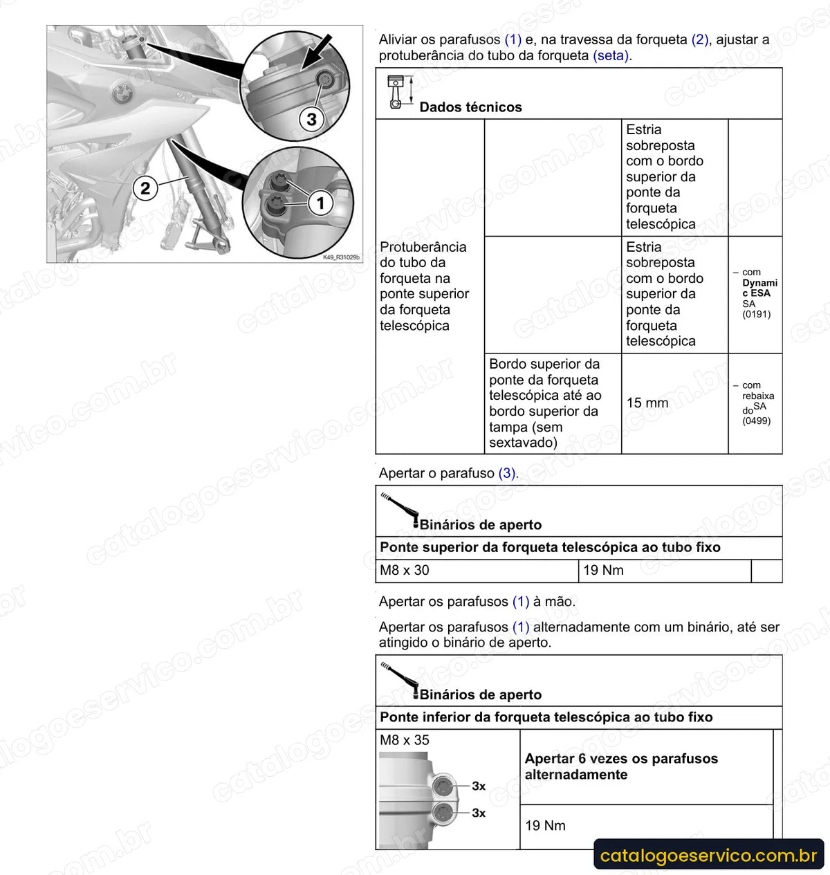 Página do Manual de Serviço BMW S 1000 XR 2015 a 2016 com procedimento ilustrado (4)