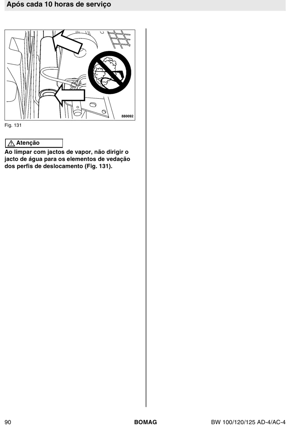 Esquema e figura de componente — BOMAG BW 100, 120 e 125 AD-4/AC-4