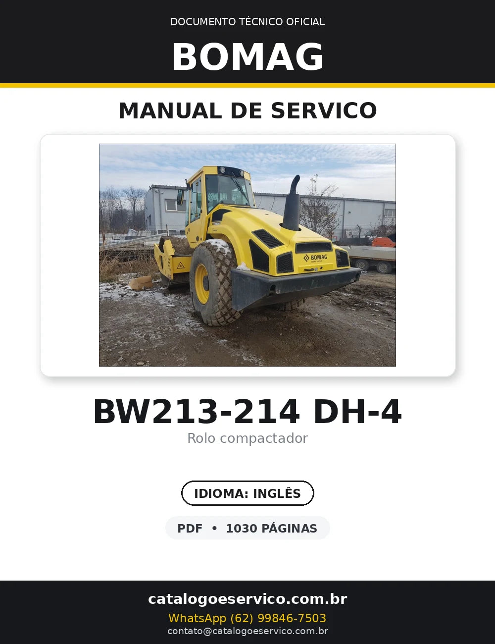 Manual De Serviço BOMAG - BW213 DH-4\PDH-4,BW214 DH-4\PDH-4 — capa