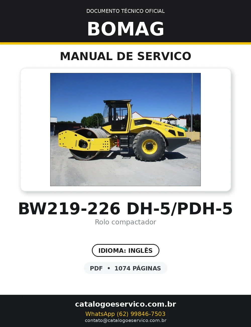 Manual De Serviço BOMAG - BW219 DH-5\BW219 PDH-5\BW226 PDH-5 — capa