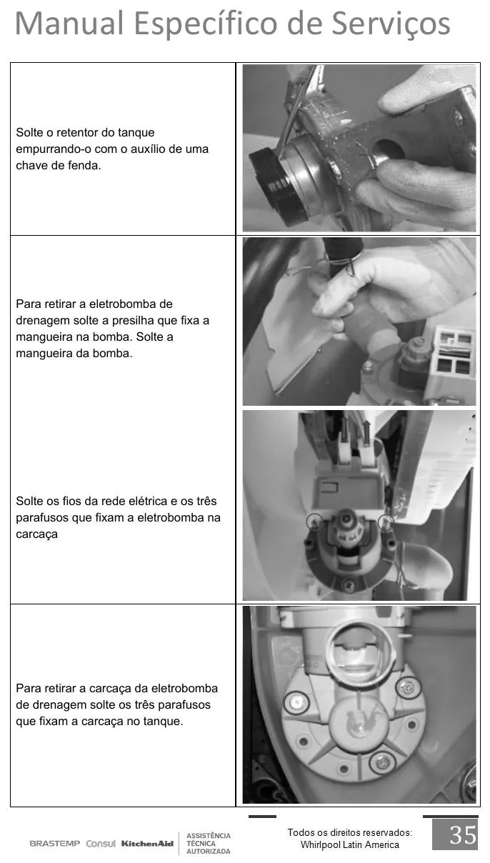 Manual de Serviço Brastemp BWK12, BWR12 e BWK14 — página interna 4