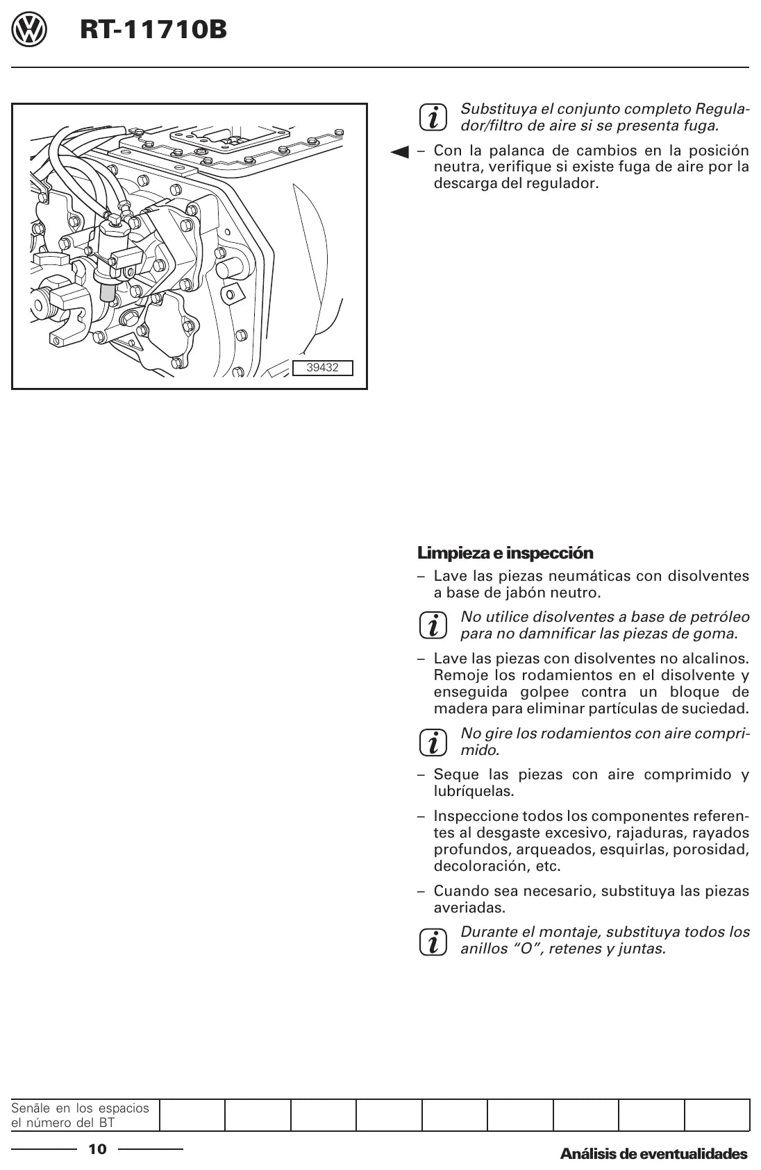 Vista explodida de conjunto do Manual de Serviço Eaton Fuller RT-11710B