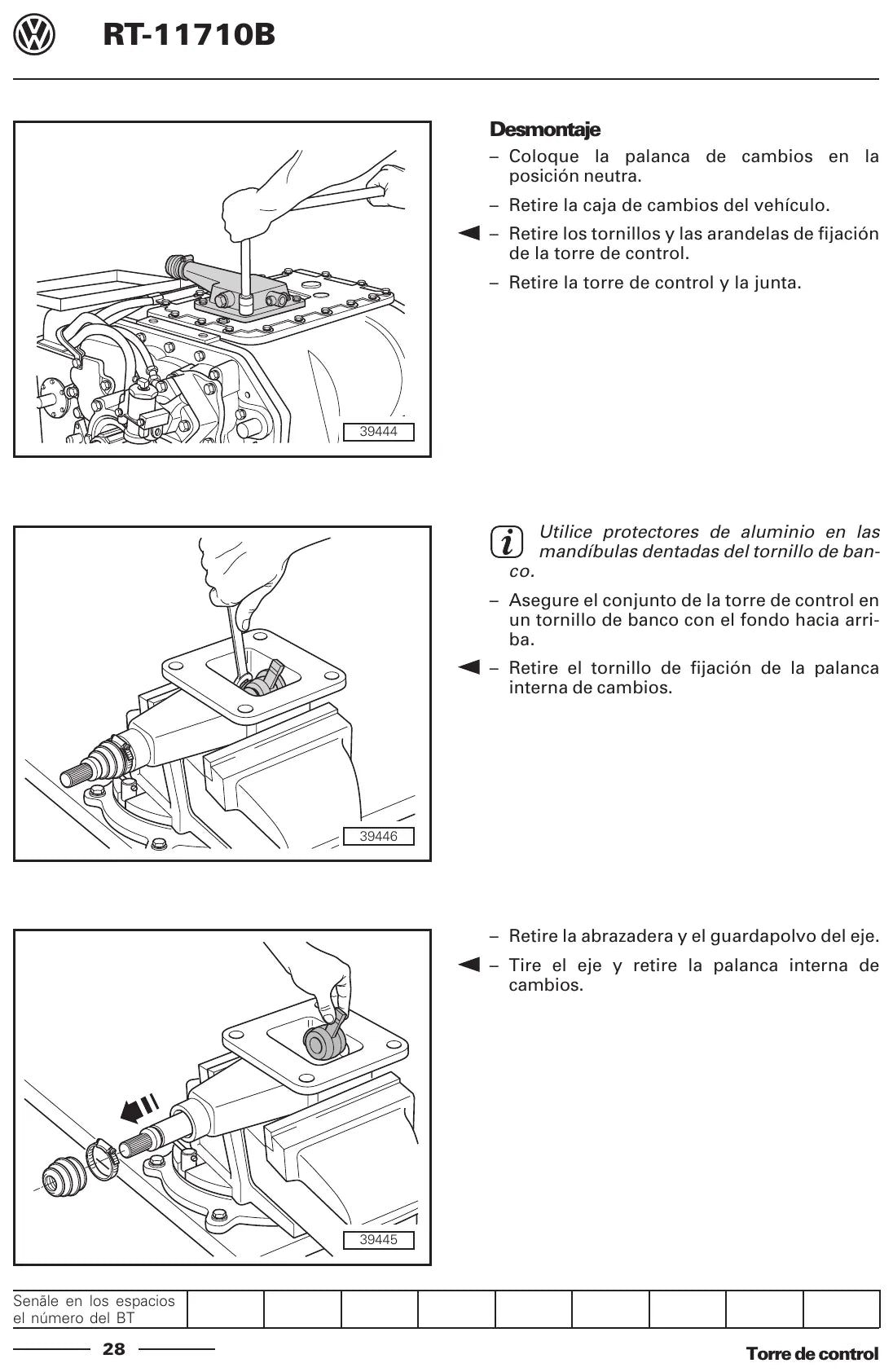 Página interna do Manual de Serviço Eaton Fuller RT-11710B — Caixa de câmbio de caminhão