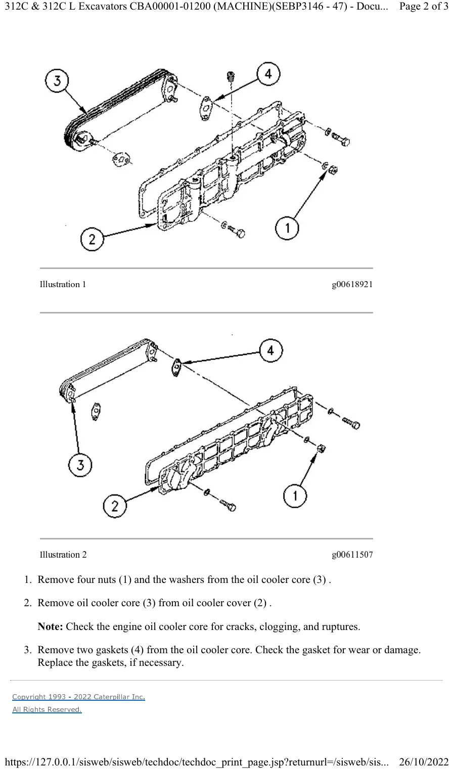 Manual de Serviço Caterpillar 312C L (FDS00001-01200) — amostra 1 de página interna do documento