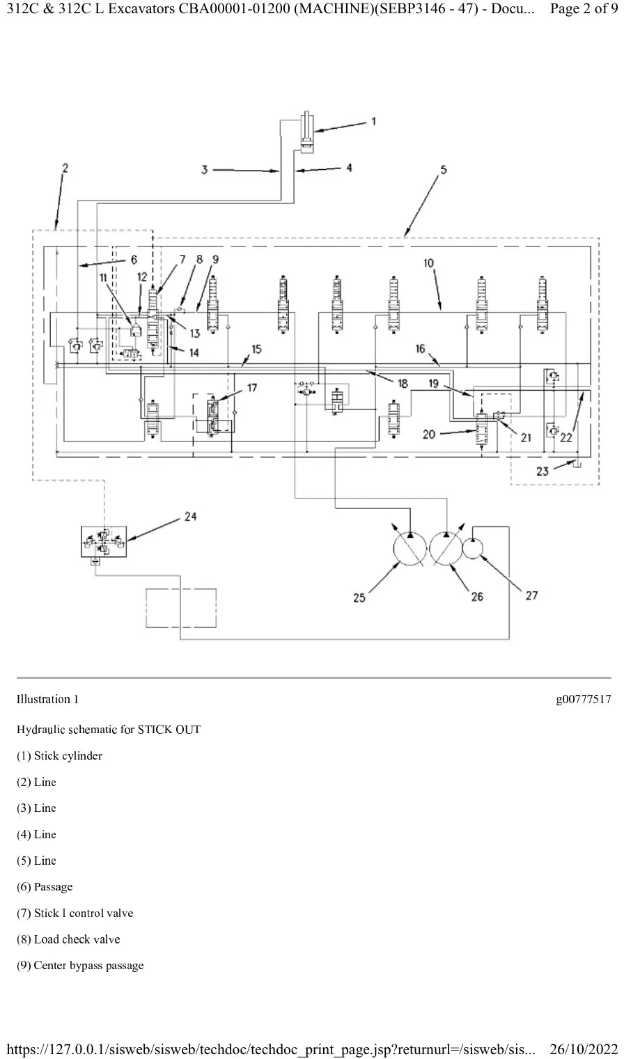 Manual de Serviço Caterpillar 312C L (FDS00001-01200) — amostra 4 de página interna do documento