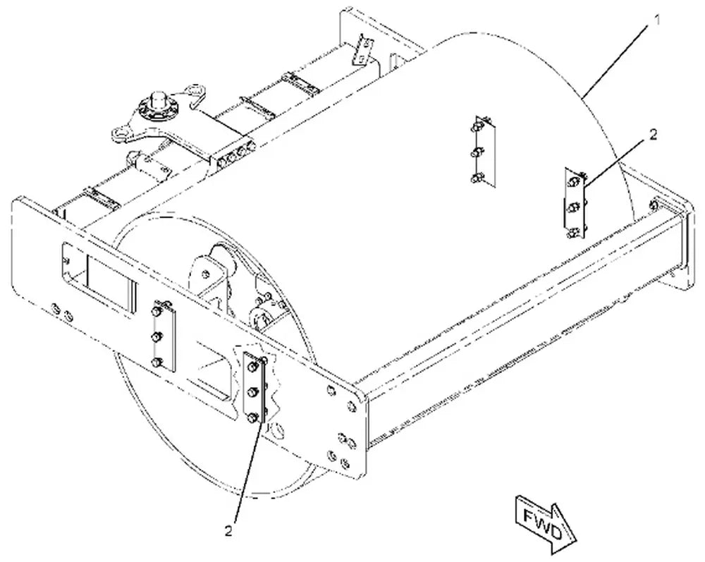 Grupo de instalação do tambor — Manual de Serviço Caterpillar CP56B