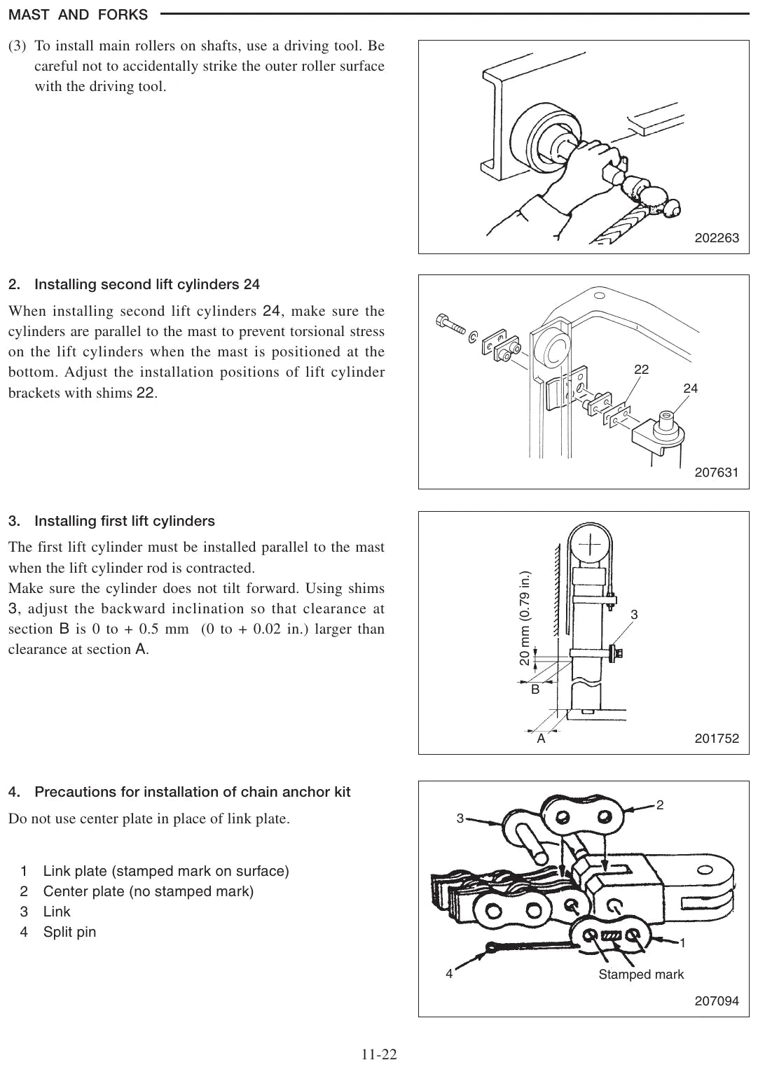 Diagrama técnico 4 — Caterpillar GP15K ao GP35K e DP20K ao DP35K