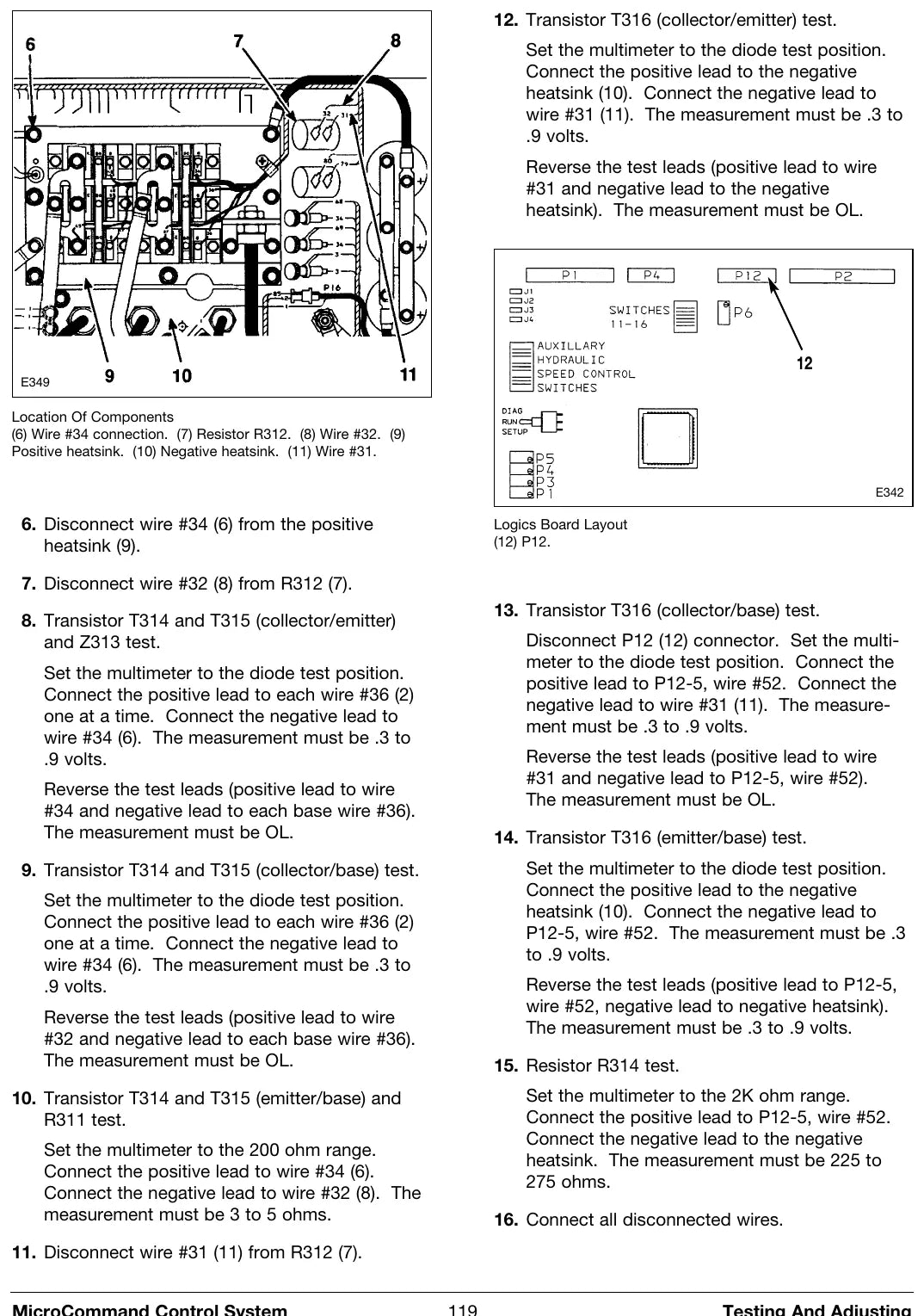 Diagrama técnico 1 — Caterpillar M70D M80D M100D M120D