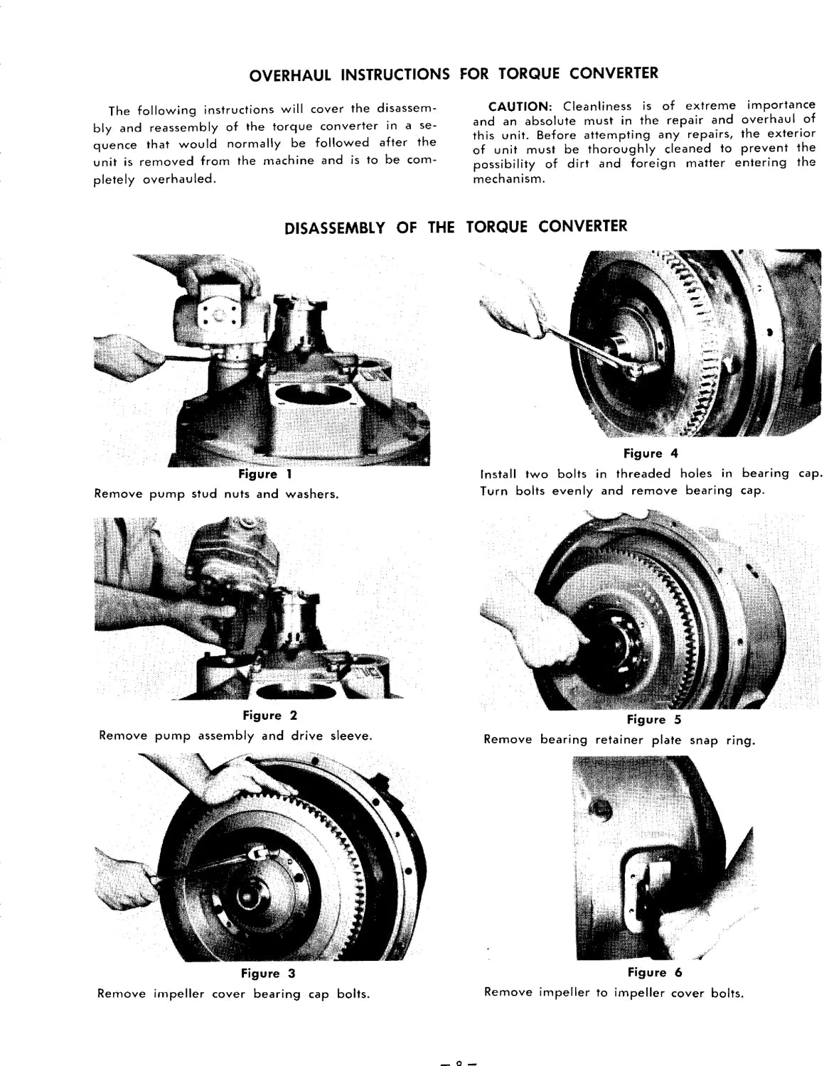 Manual de Serviço Clark-Hurth C8000 — Conversor de Torque: Desmontagem e Diagnóstico — página 1 do documento