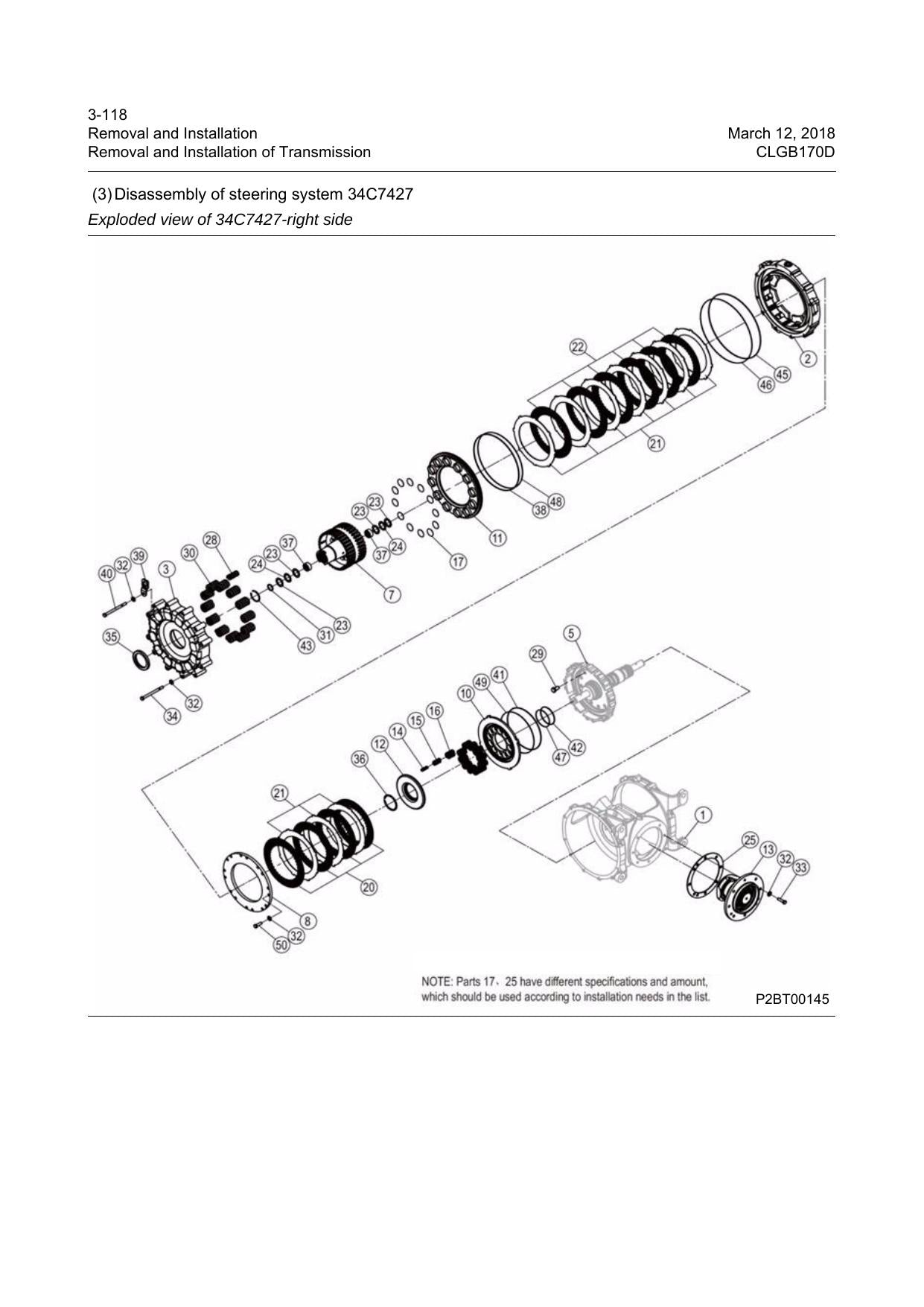 Manual de Serviço CLGB170D LiuGong Trator de Esteiras - página 2