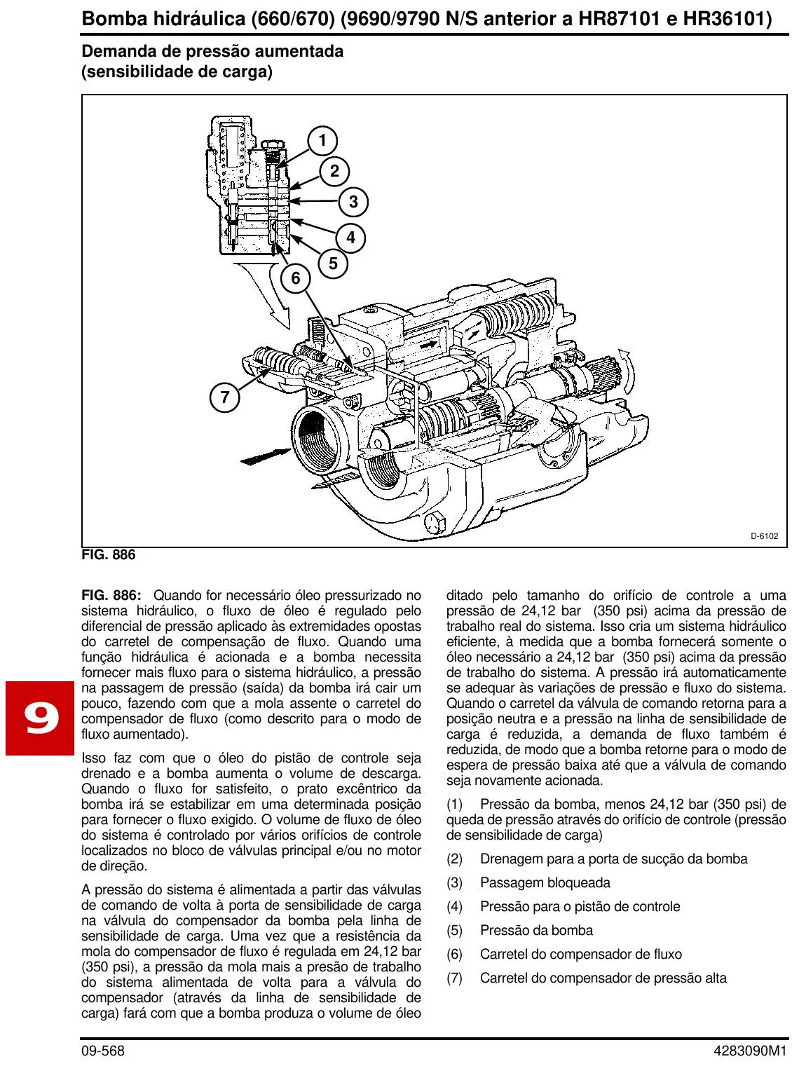 Manual de Serviço / Oficina Completo — Colheitadeiras Axiais Massey Ferguson MF 9690 e MF 9790 (Classe VI e VII) — página interna