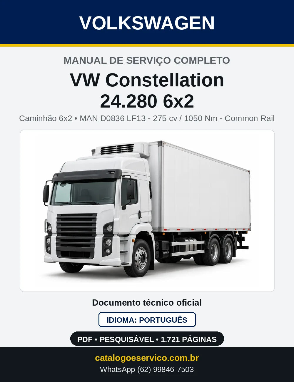 Capa do Manual de Serviço VW Constellation 24.280 6x2