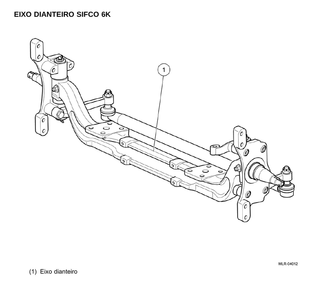 Página do Manual de Serviço VW Delivery 5.150 — Eixo dianteiro SIFCO 6K - remoção e instalação