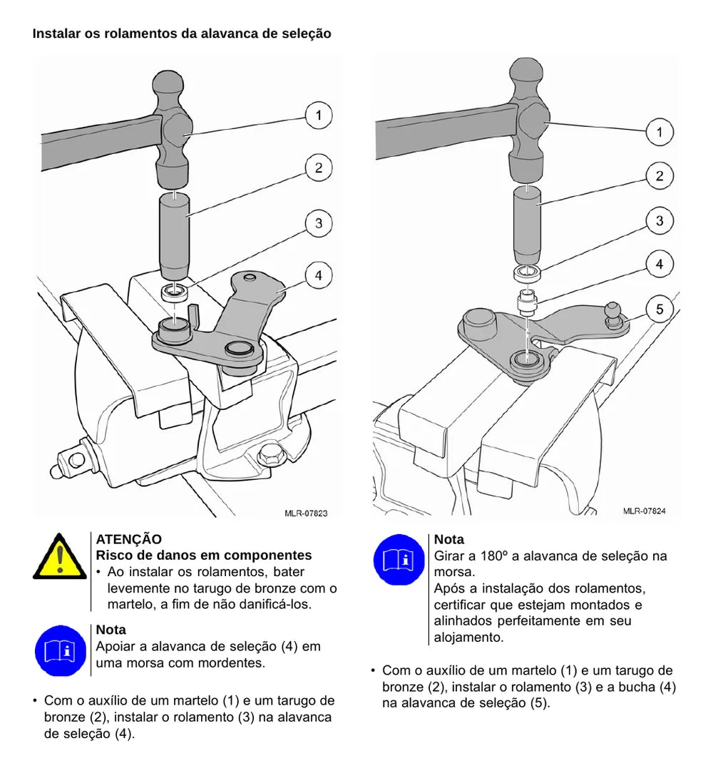 Página do Manual de Serviço VW Delivery 9.160 — Sistema de mudança de marchas por cabos - Delivery