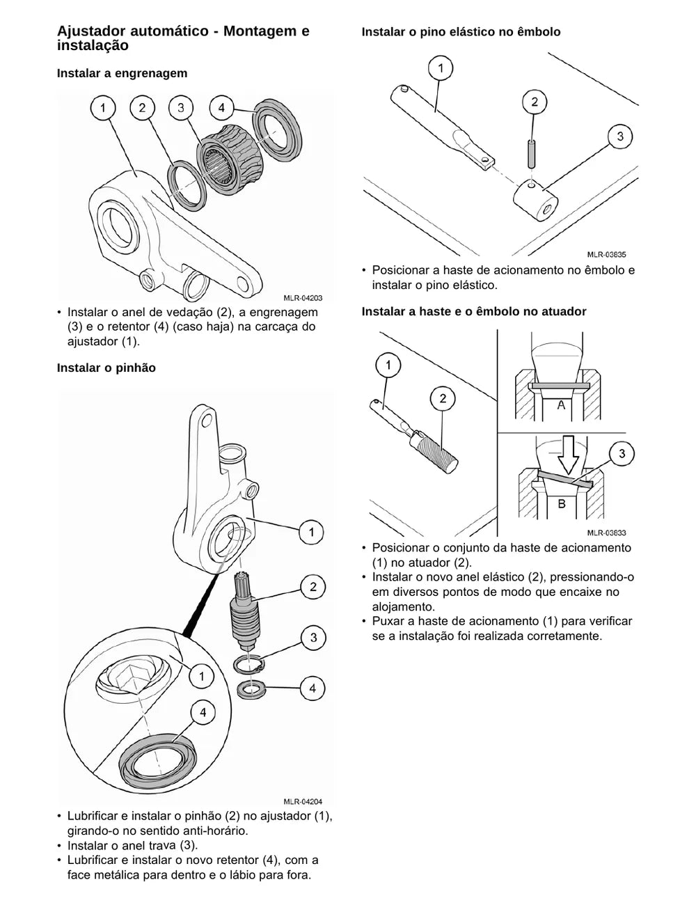 Página do Manual de Serviço VW Volksbus 15.190 OD — Eixo traseiro e freios Meritor RS 23-155 / 23-158