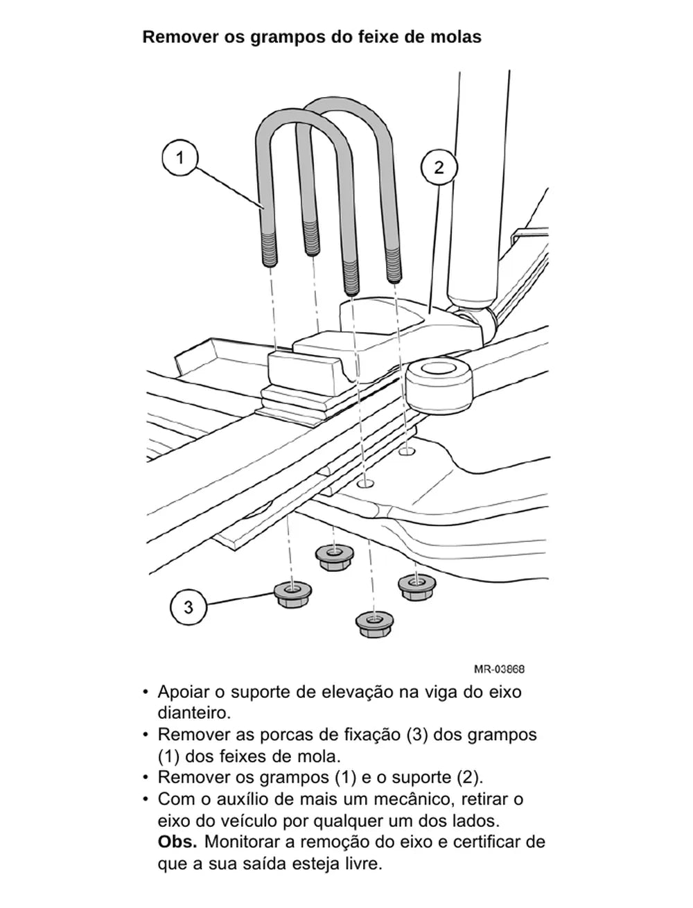 Página do Manual de Serviço VW Volksbus 5.150 OD — Eixo dianteiro SIFCO 6K - remoção e instalação