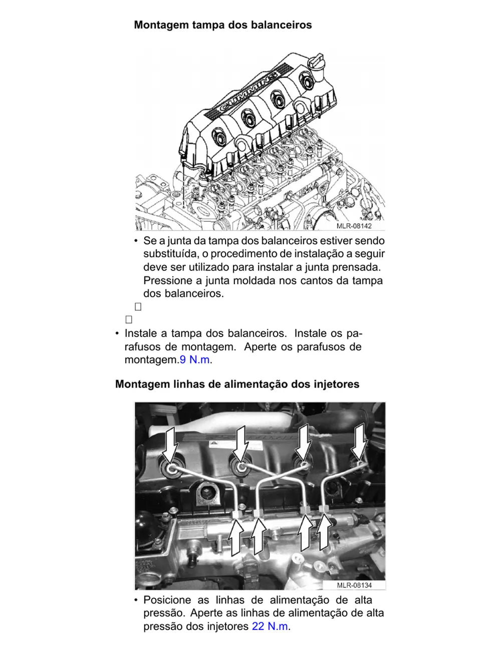 Página do Manual de Serviço VW Volksbus 9.160 OD — Motor Cummins ISF