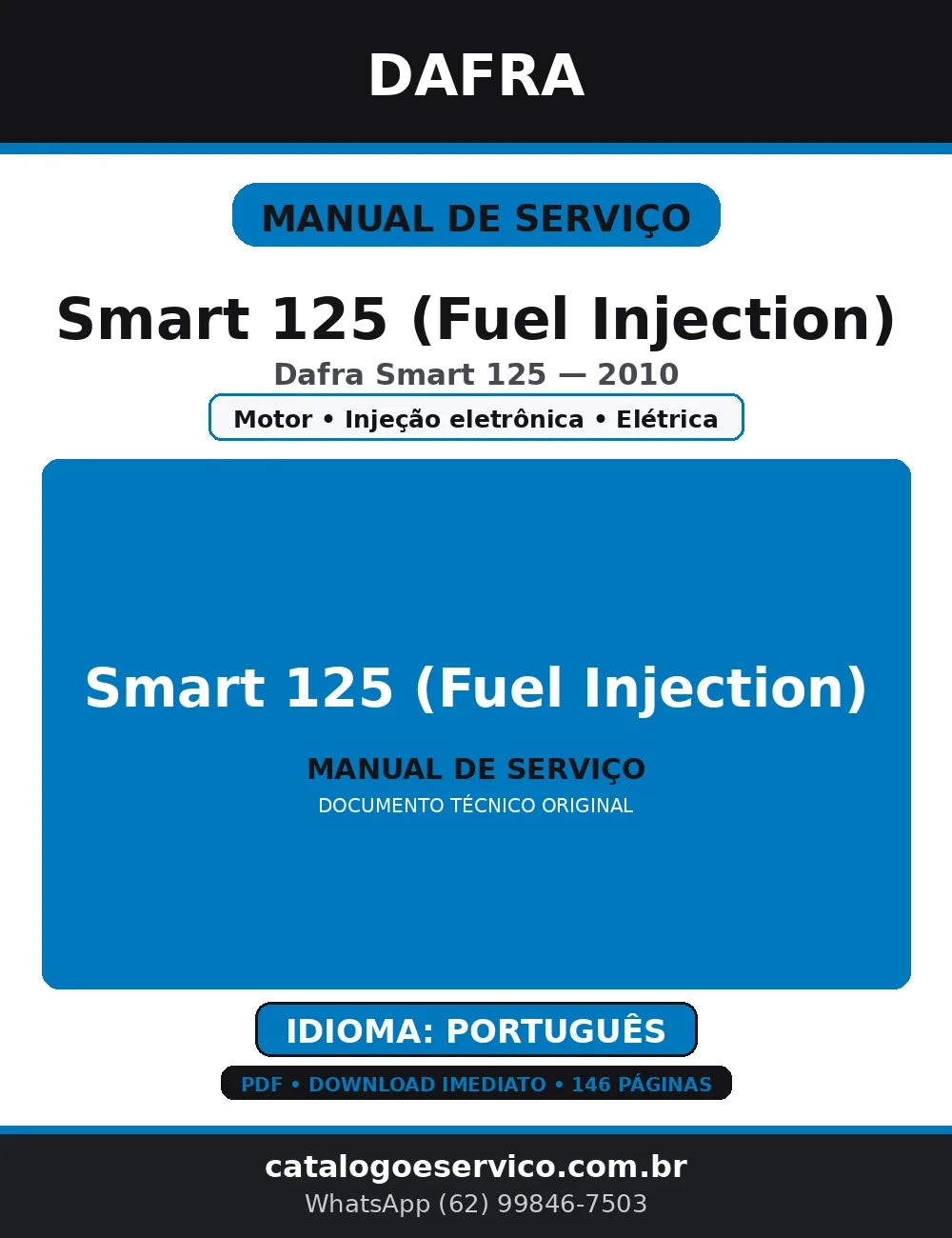 Manual de Serviço Dafra Smart 125 Injeção 2010 — Português (PDF) — capa