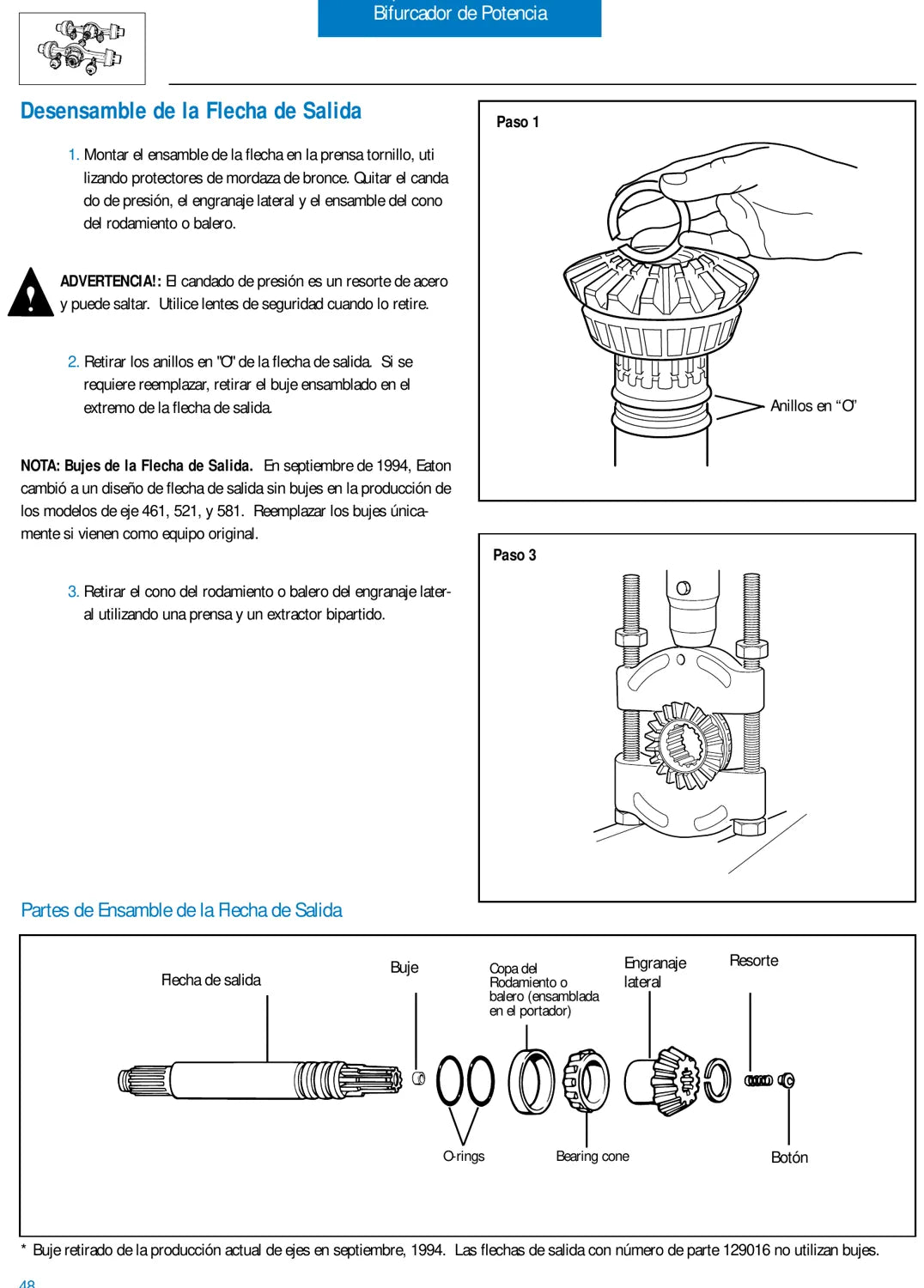 Manual de Serviço Dana Spicer Eixos Tandem DS/RS 440 a 581 e DD/RD 461 a 581 — página 4 do documento