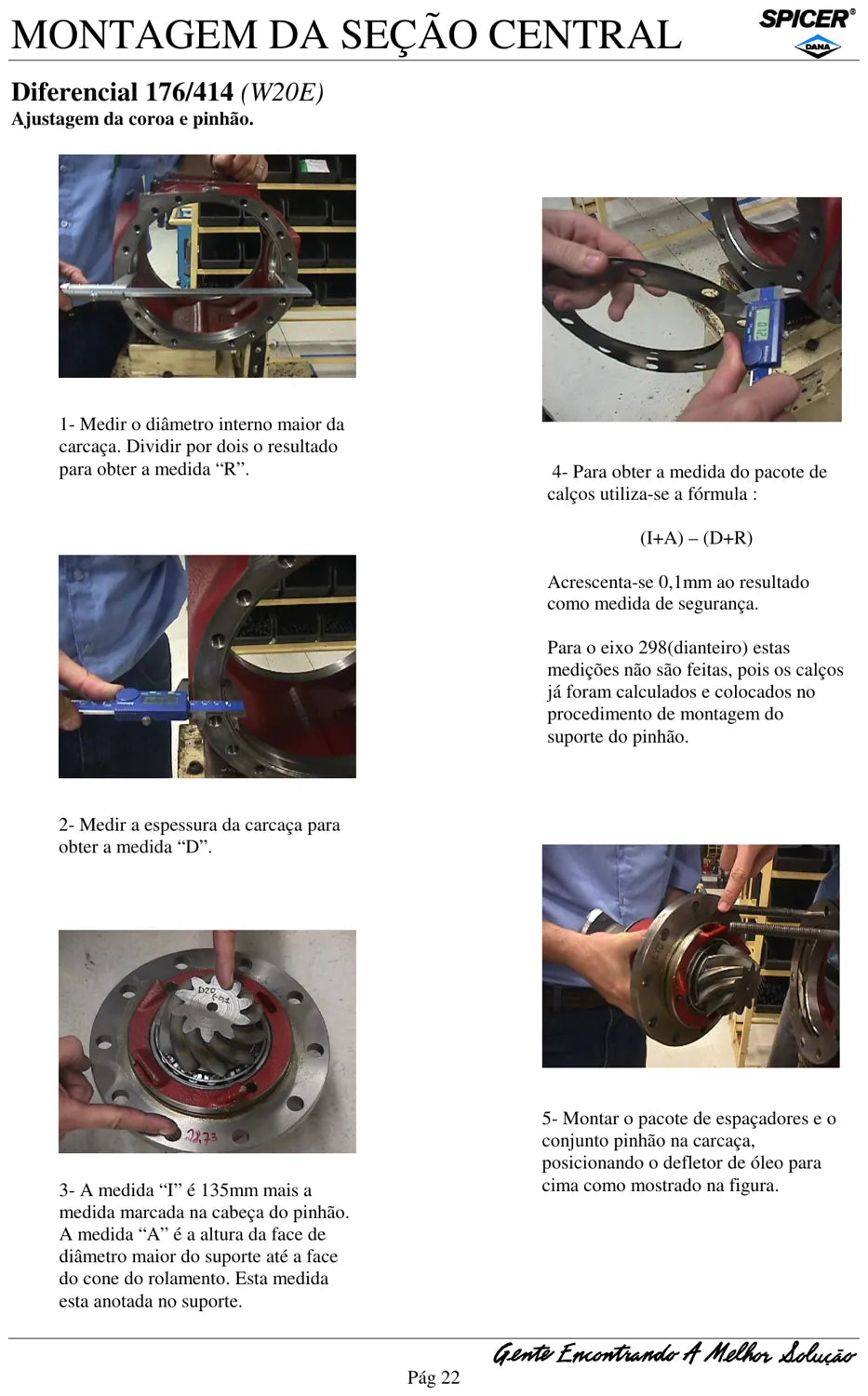 Manual de Serviço Dana Spicer Eixos 176/413 a 176/420 - W20E, 621D, FW140 e FR12B — página 2 do documento