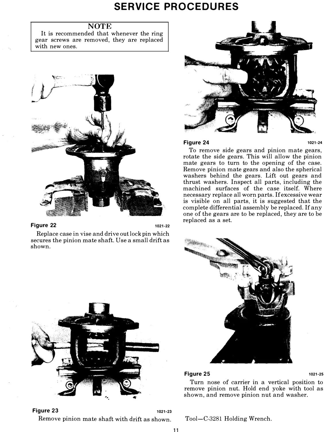Manual de Serviço Dana Spicer Model 30 Front Carrier — Ajuste de Pinhão e Diferencial — página 2 do documento