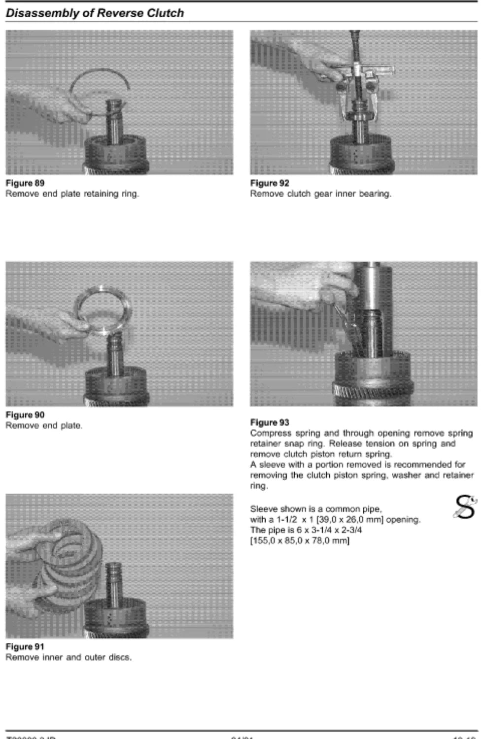 Manual de Serviço Transmissão Dana Spicer T20000 Powershift 3 Speed Intermediate Drop — página 1 do documento
