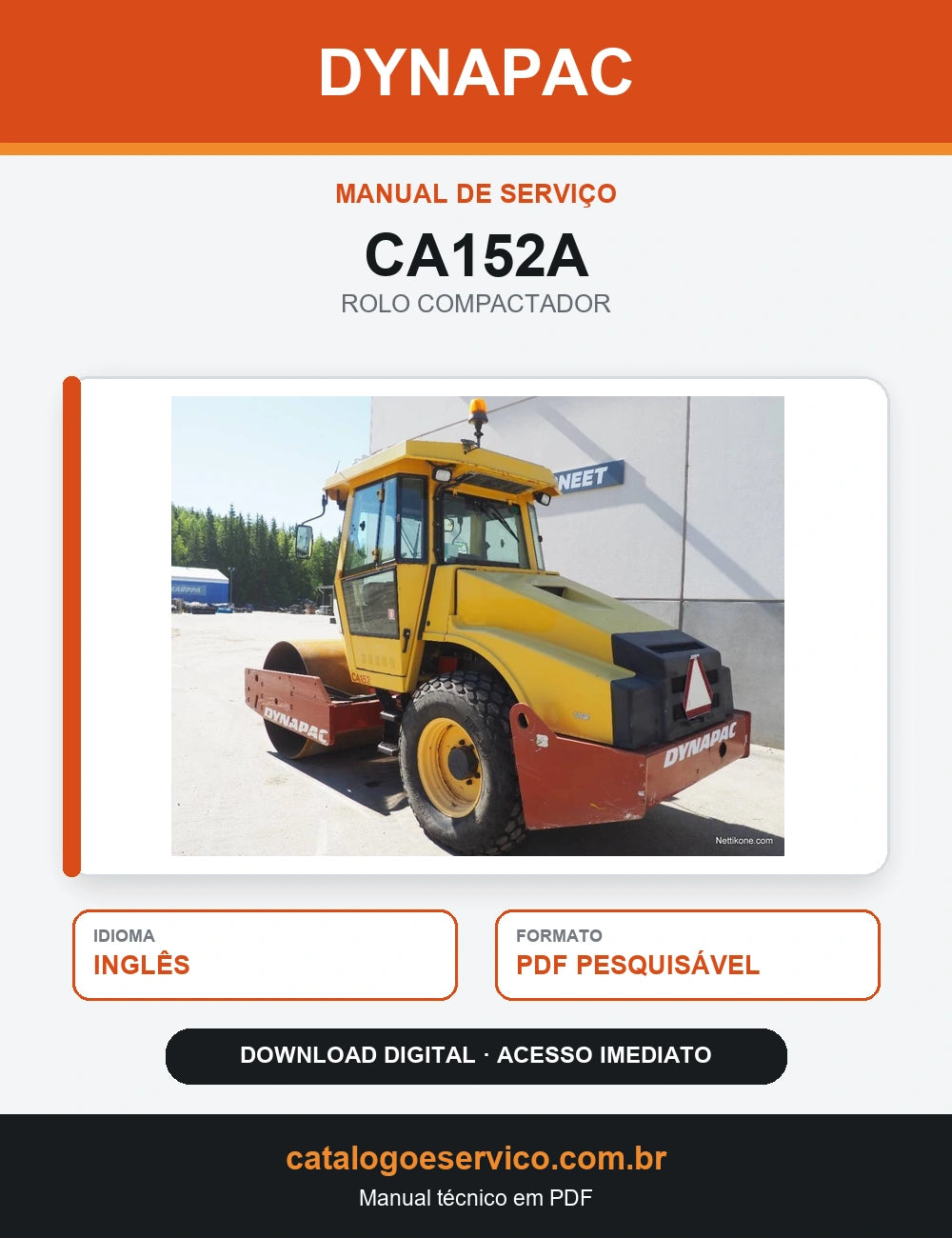 MANUAL DE SERVIÇO DYNAPAC - CA152A - ROLO VIBRATÓRIO