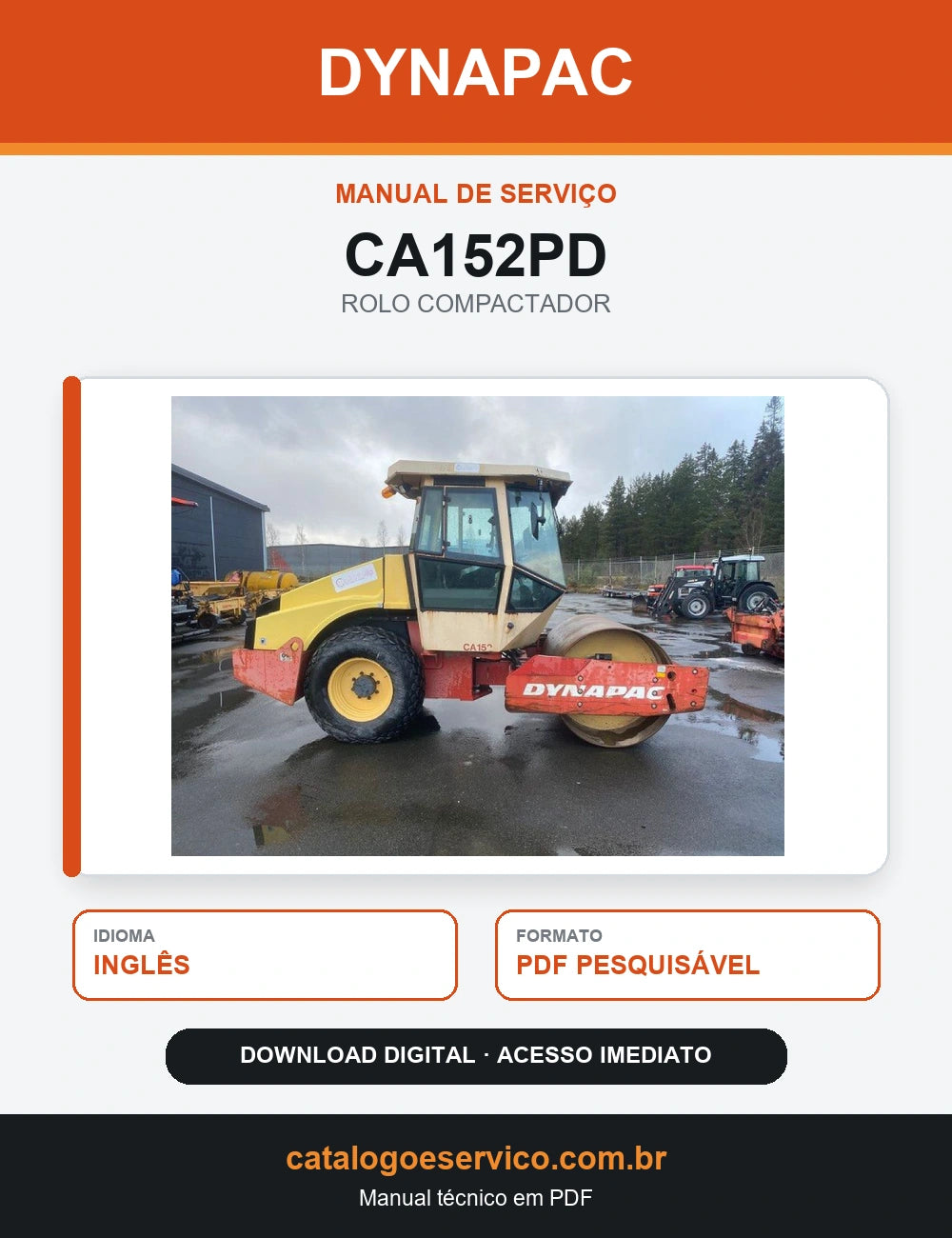 MANUAL DE SERVIÇO DYNAPAC - CA152PD - ROLO VIBRATÓRIO