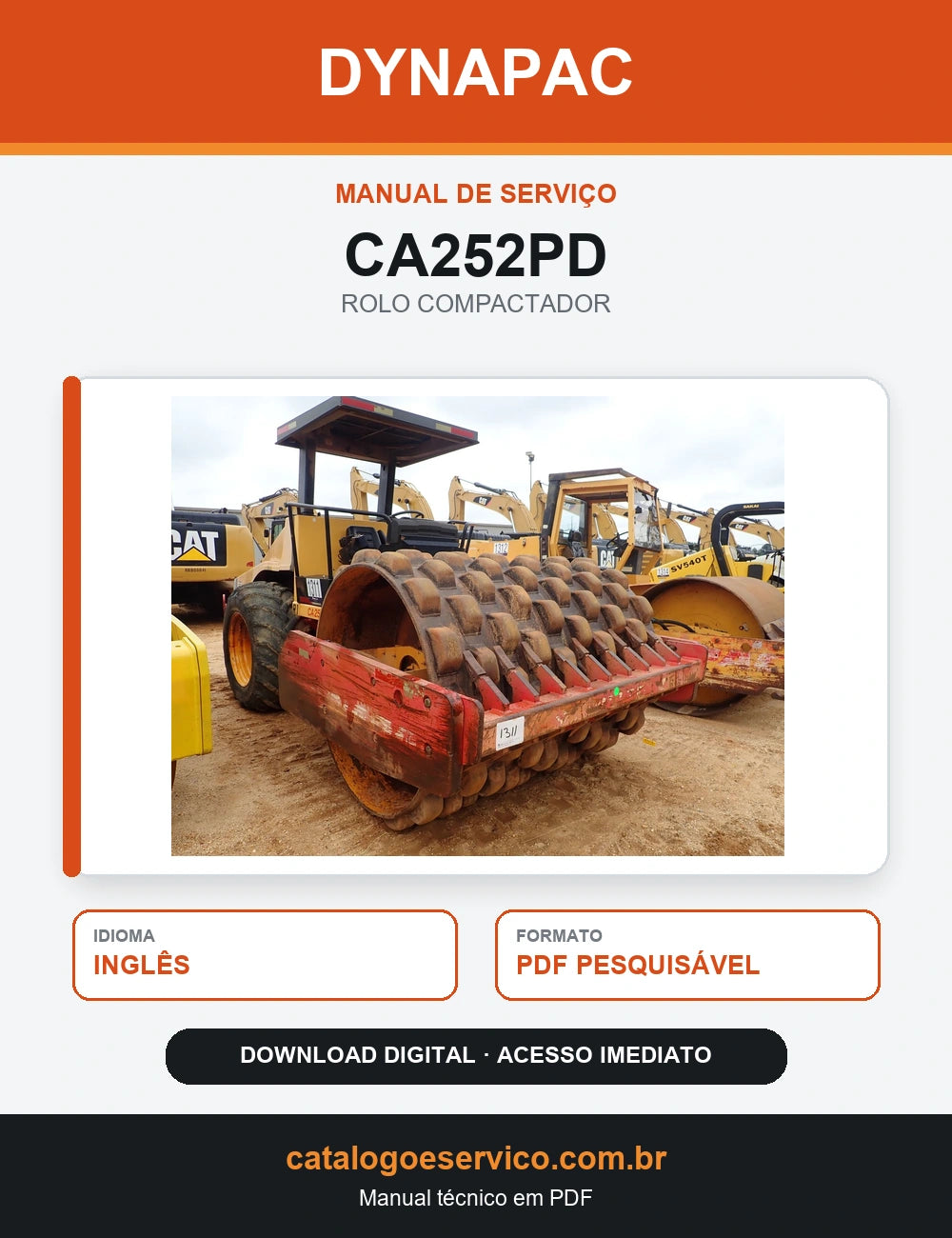 MANUAL DE SERVIÇO DYNAPAC - CA252PD - ROLO VIBRATÓRIO
