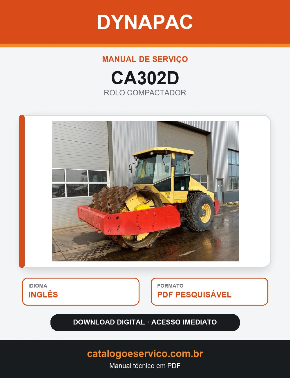 MANUAL DE SERVIÇO DYNAPAC - CA302D - ROLO VIBRATÓRIO