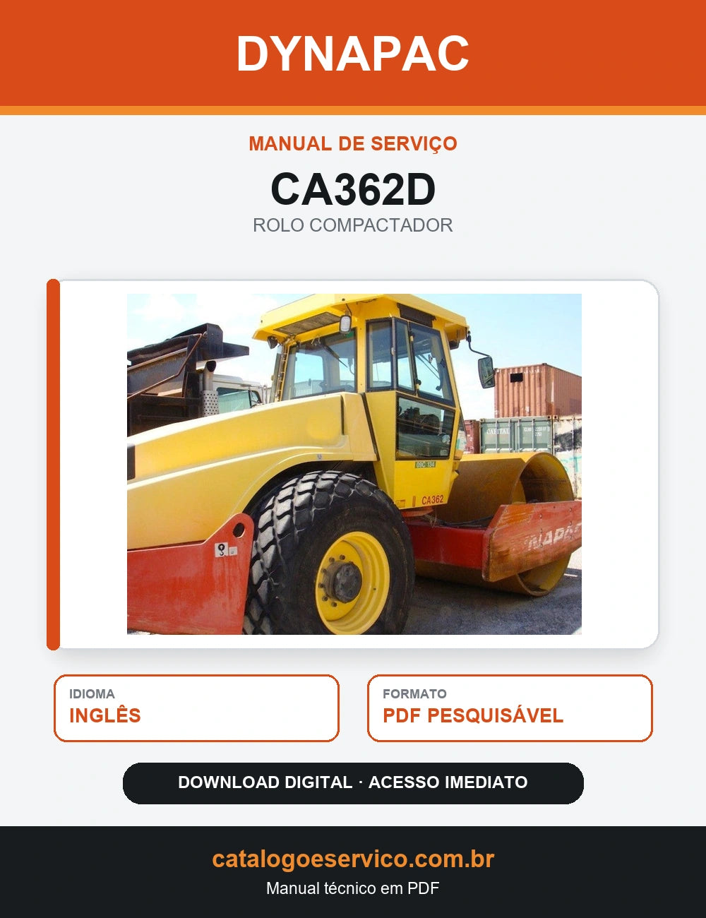 MANUAL DE SERVIÇO DYNAPAC - CA362D - ROLO VIBRATÓRIO