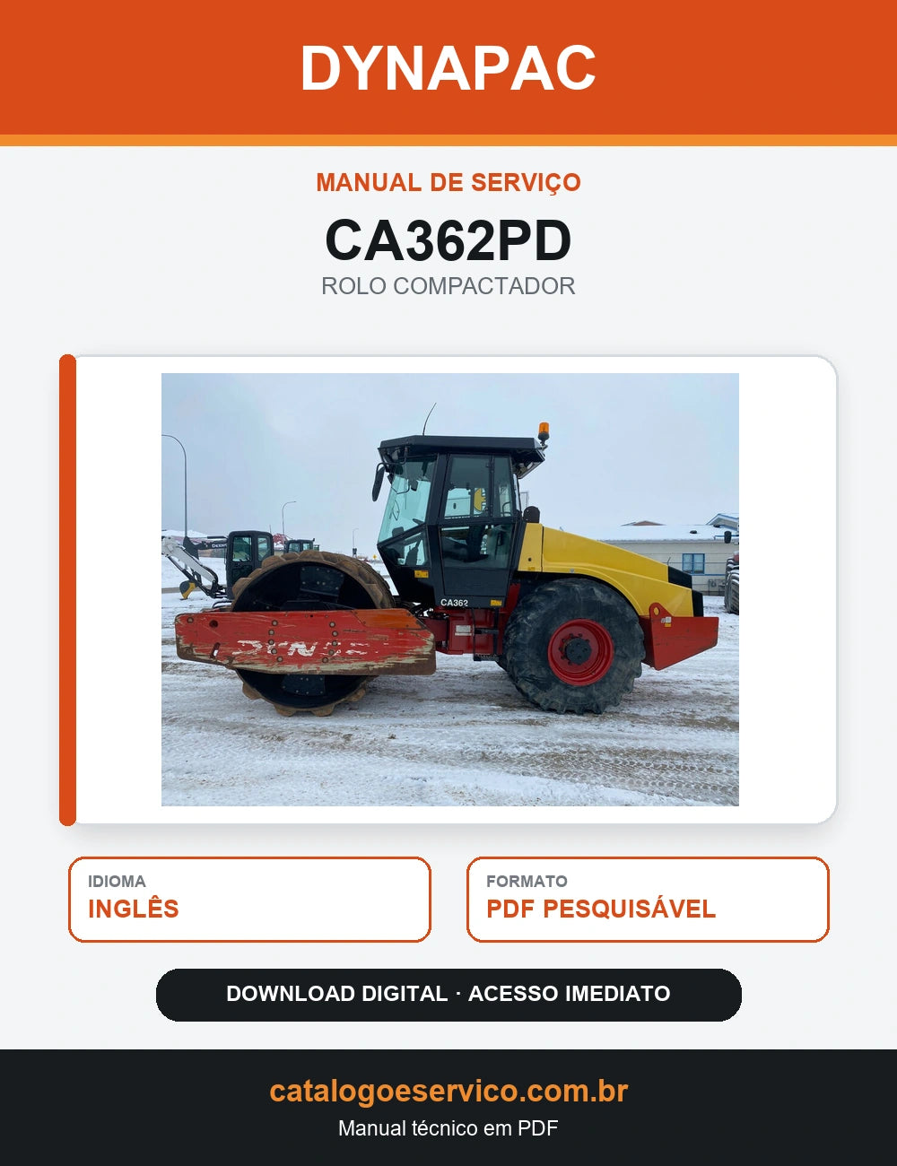 MANUAL DE SERVIÇO DYNAPAC - CA362PD - ROLO VIBRATÓRIO
