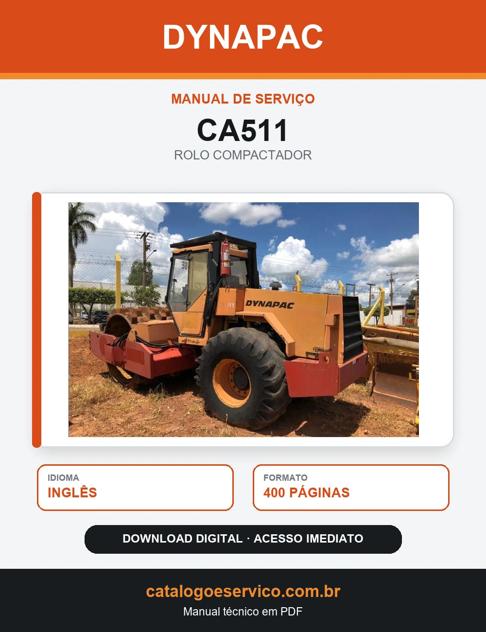 MANUAL DE SERVIÇO DYNAPAC - CA511 - ROLO VIBRATÓRIO