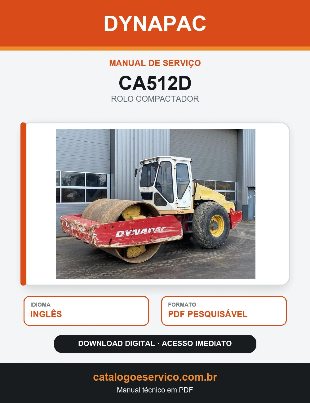 MANUAL DE SERVIÇO DYNAPAC - CA512D - ROLO VIBRATÓRIO