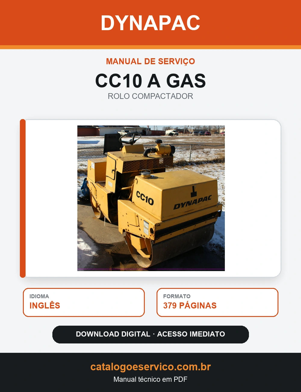 MANUAL DE SERVIÇO DYNAPAC - CC10 A GAS - ROLO VIBRATÓRIO