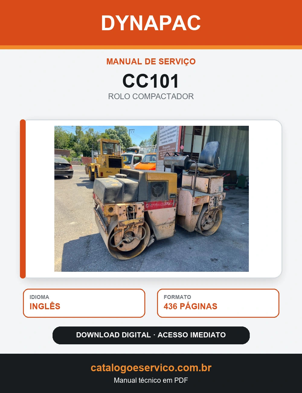 MANUAL DE SERVIÇO DYNAPAC - CC101 - ROLO VIBRATÓRIO
