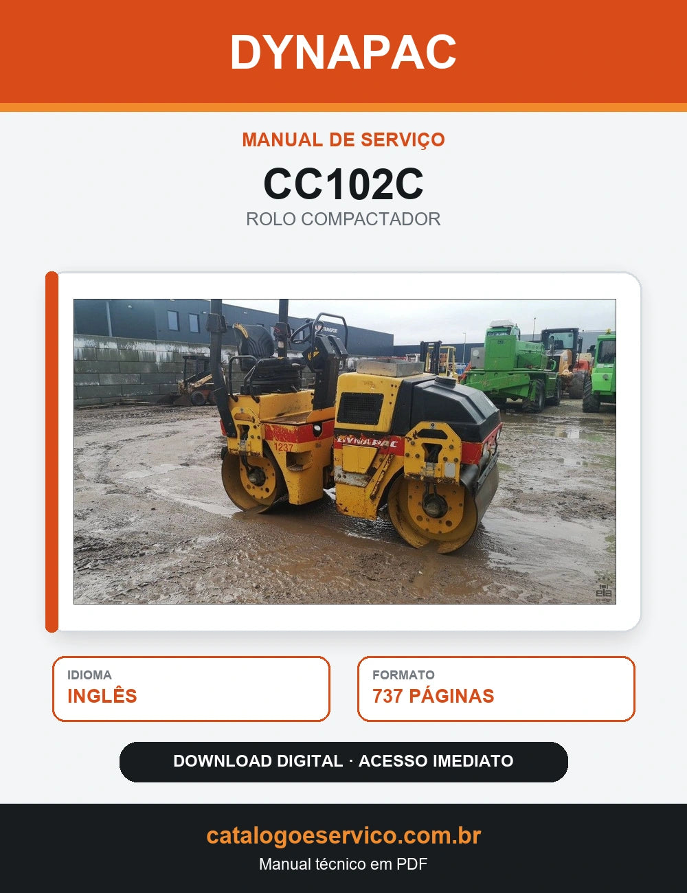 MANUAL DE SERVIÇO DYNAPAC - CC102C - ROLO VIBRATÓRIO