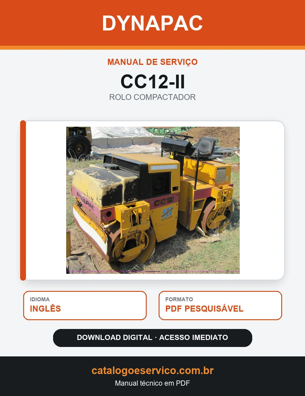 MANUAL DE SERVIÇO DYNAPAC - CC12-II - ROLO VIBRATÓRIO