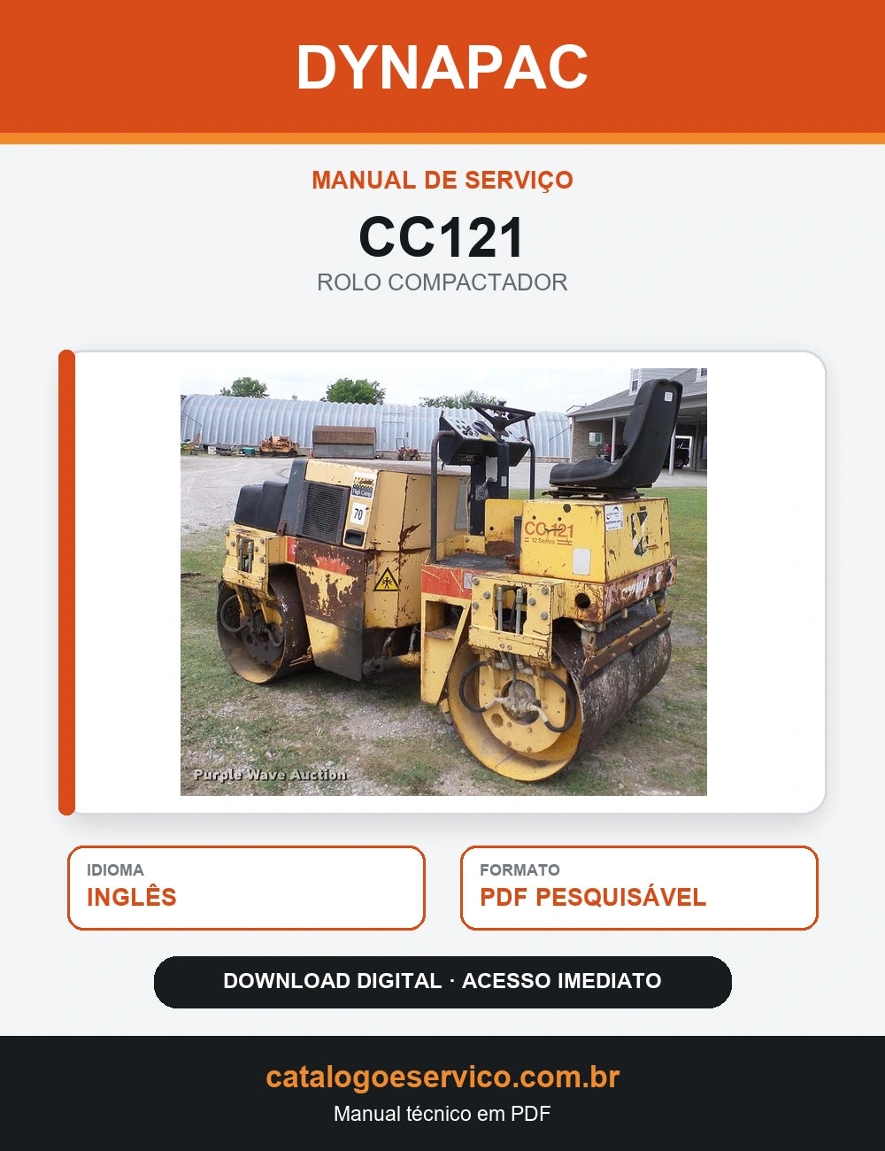 MANUAL DE SERVIÇO DYNAPAC - CC121 - ROLO VIBRATÓRIO