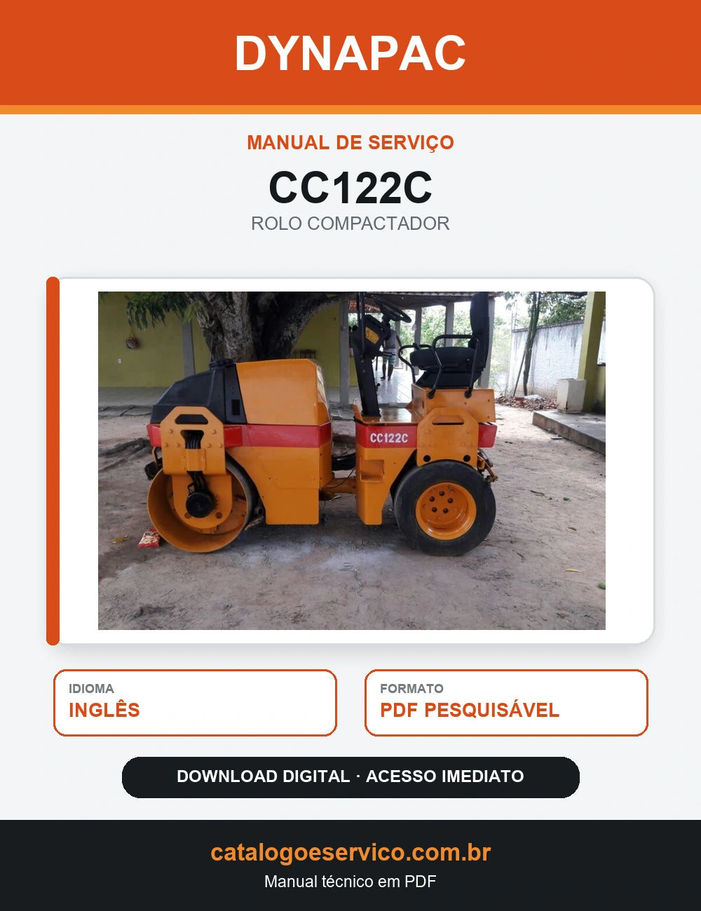 MANUAL DE SERVIÇO DYNAPAC - CC122C - ROLO VIBRATÓRIO