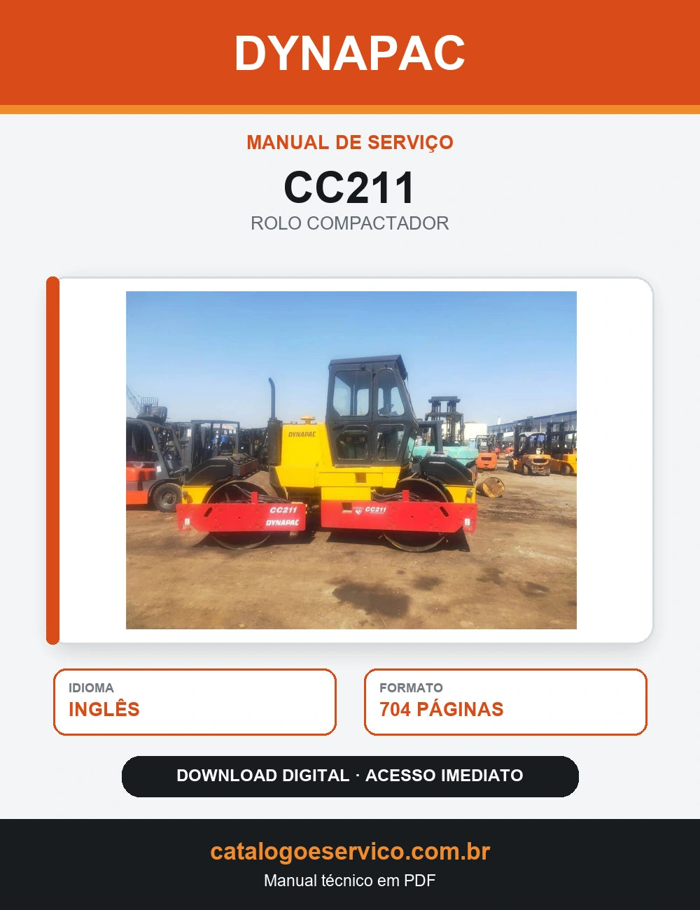 MANUAL DE SERVIÇO DYNAPAC - CC211 - ROLO VIBRATÓRIO