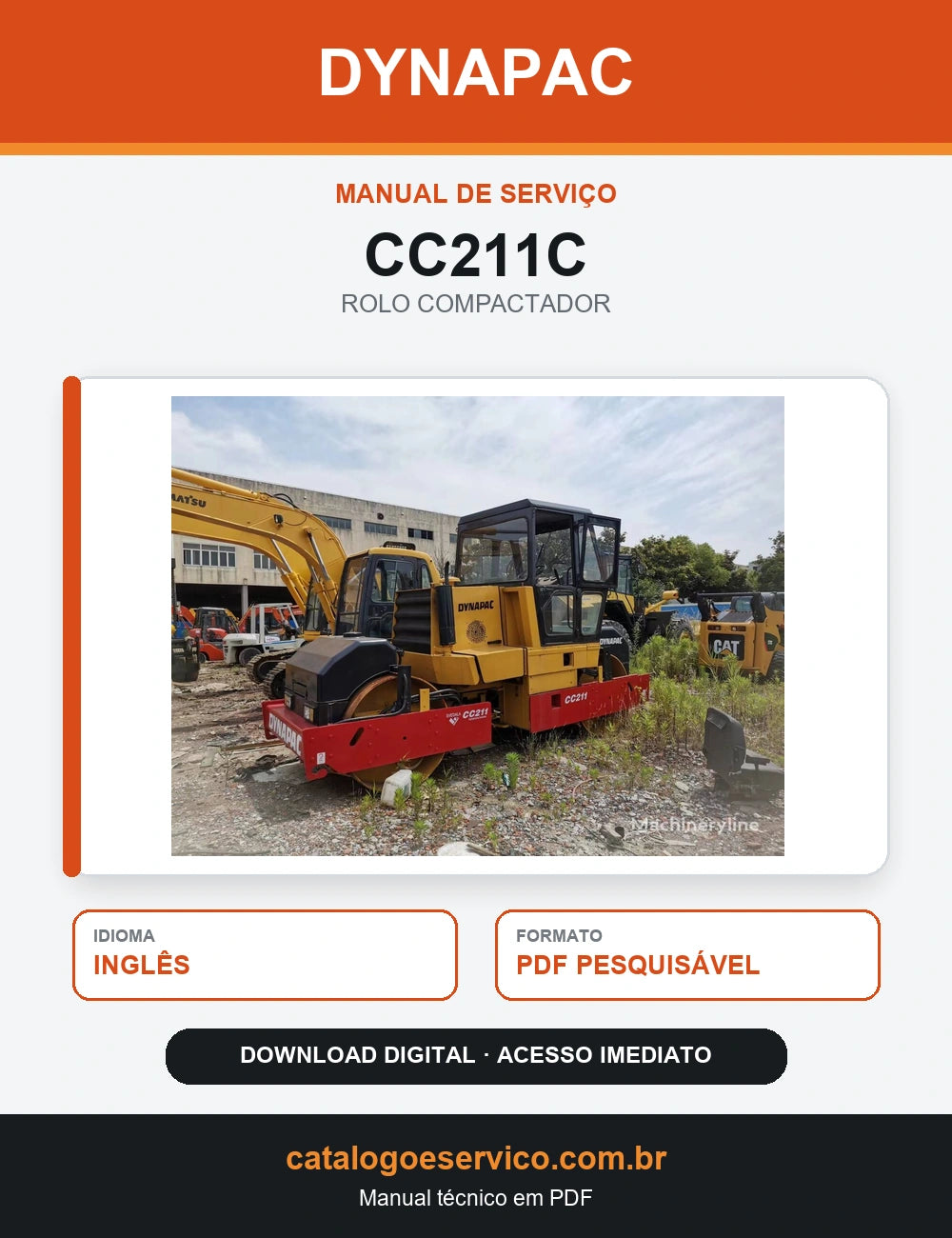 MANUAL DE SERVIÇO DYNAPAC - CC211C - ROLO VIBRATÓRIO