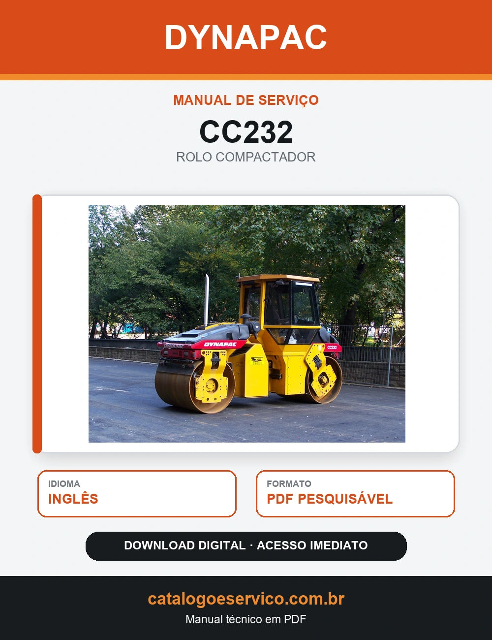 MANUAL DE SERVIÇO DYNAPAC - CC232 - ROLO VIBRATÓRIO