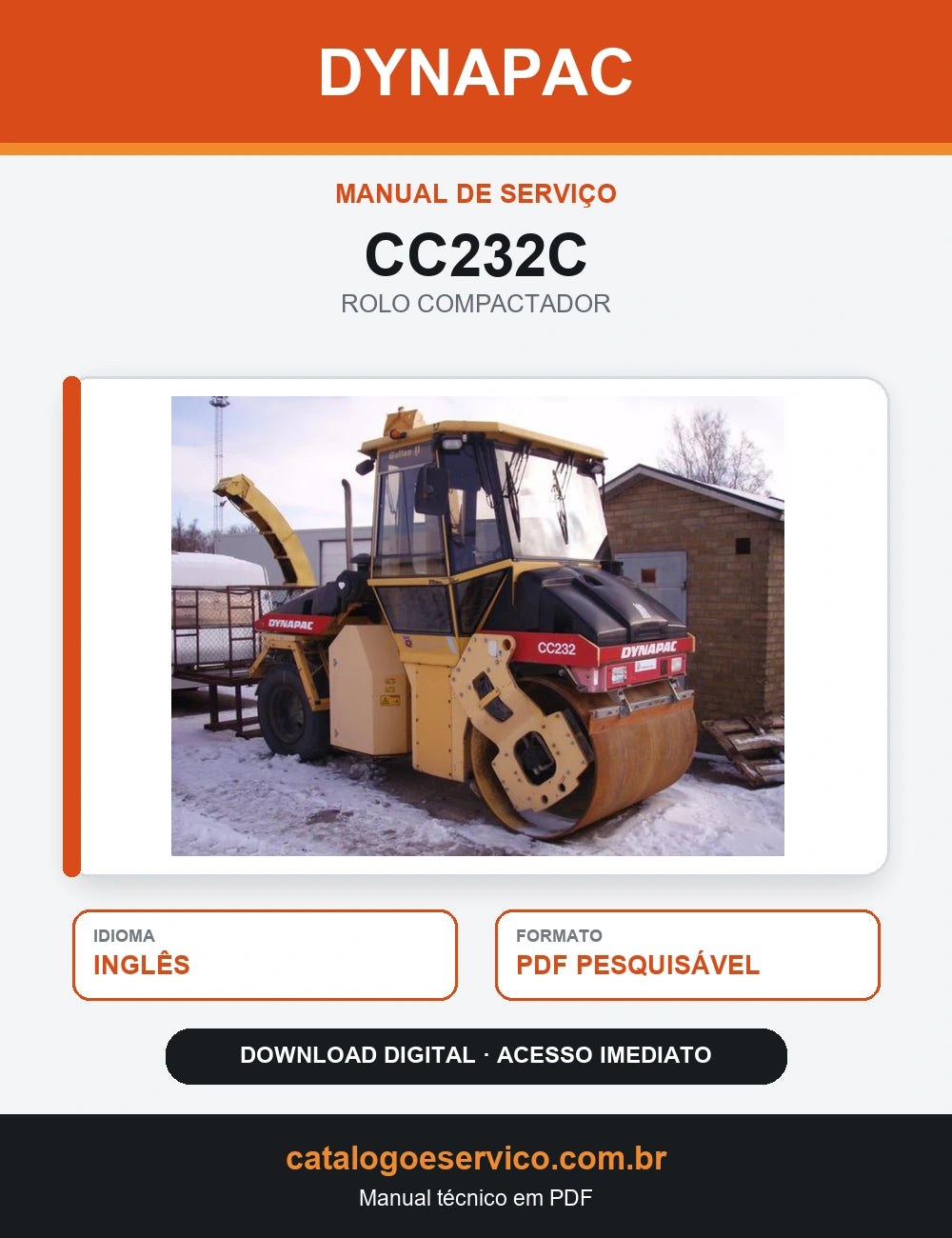 MANUAL DE SERVIÇO DYNAPAC - CC232C - ROLO VIBRATÓRIO